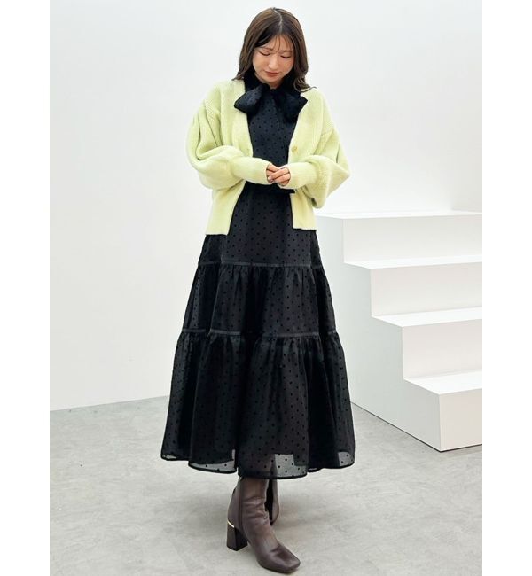 MERCURYDUO「片畔ボリュームスリーブカーディガン」|カーディガン|