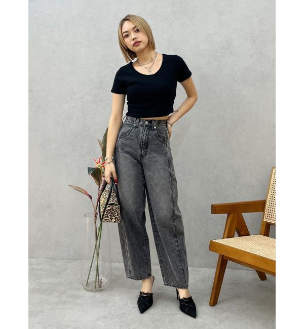 EVRIS「バレルワイドデニムパンツ」|デニム|