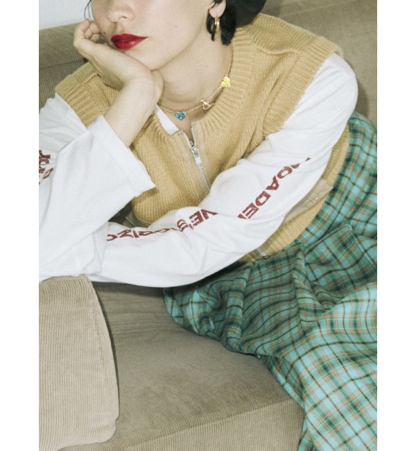 jouetie「ミリタリーニットベスト」|カーディガン|