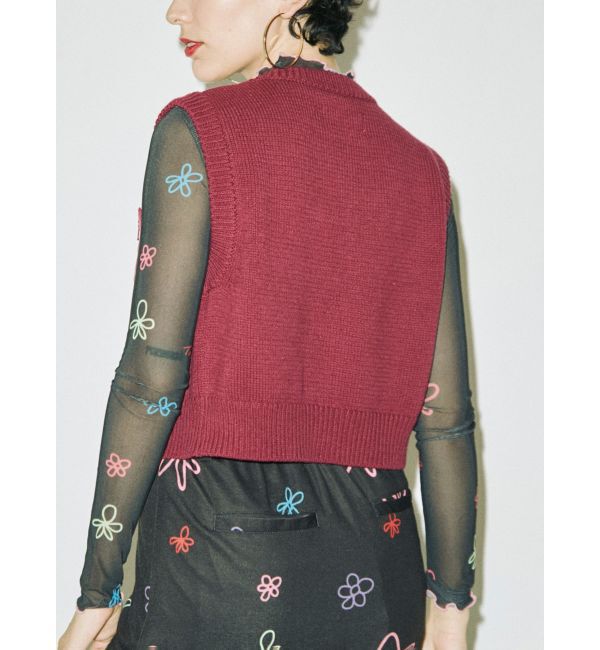 jouetie「ミリタリーニットベスト」|カーディガン|