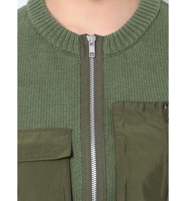 jouetie「ミリタリーニットベスト」|カーディガン|