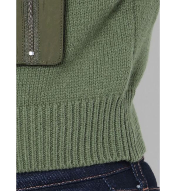 jouetie「ミリタリーニットベスト」|カーディガン|