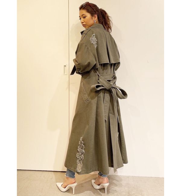 GYDA「グラインダーリラックストレンチコート」|トレンチコート|