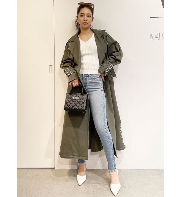 GYDA「グラインダーリラックストレンチコート」|トレンチコート|