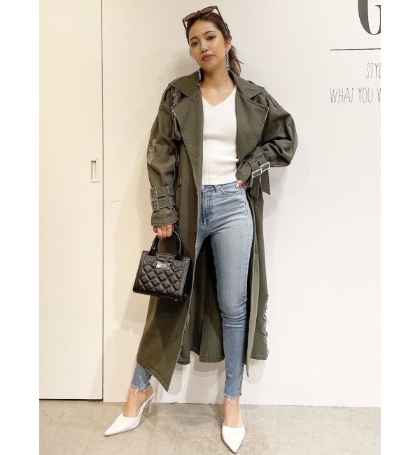 GYDA「グラインダーリラックストレンチコート」|トレンチコート|