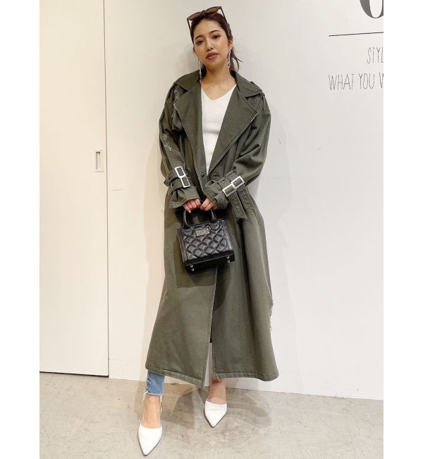 GYDA「グラインダーリラックストレンチコート」|トレンチコート|