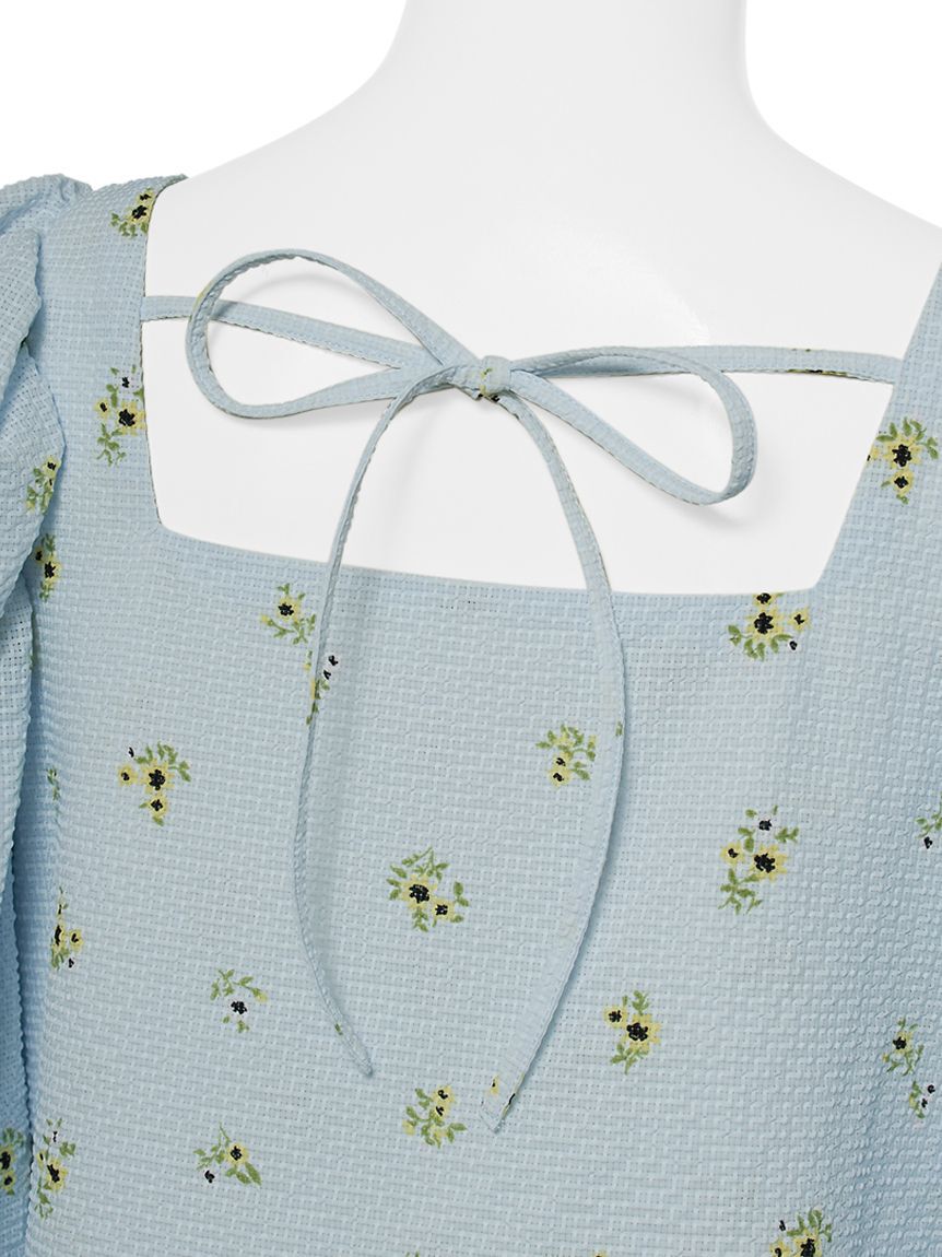 Mila Owen「バックリボンバルーンスリーブチュニック」|シャツ・ブラウス|