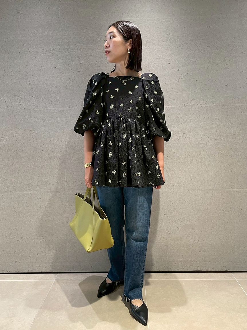 Mila Owen「バックリボンバルーンスリーブチュニック」|シャツ・ブラウス|