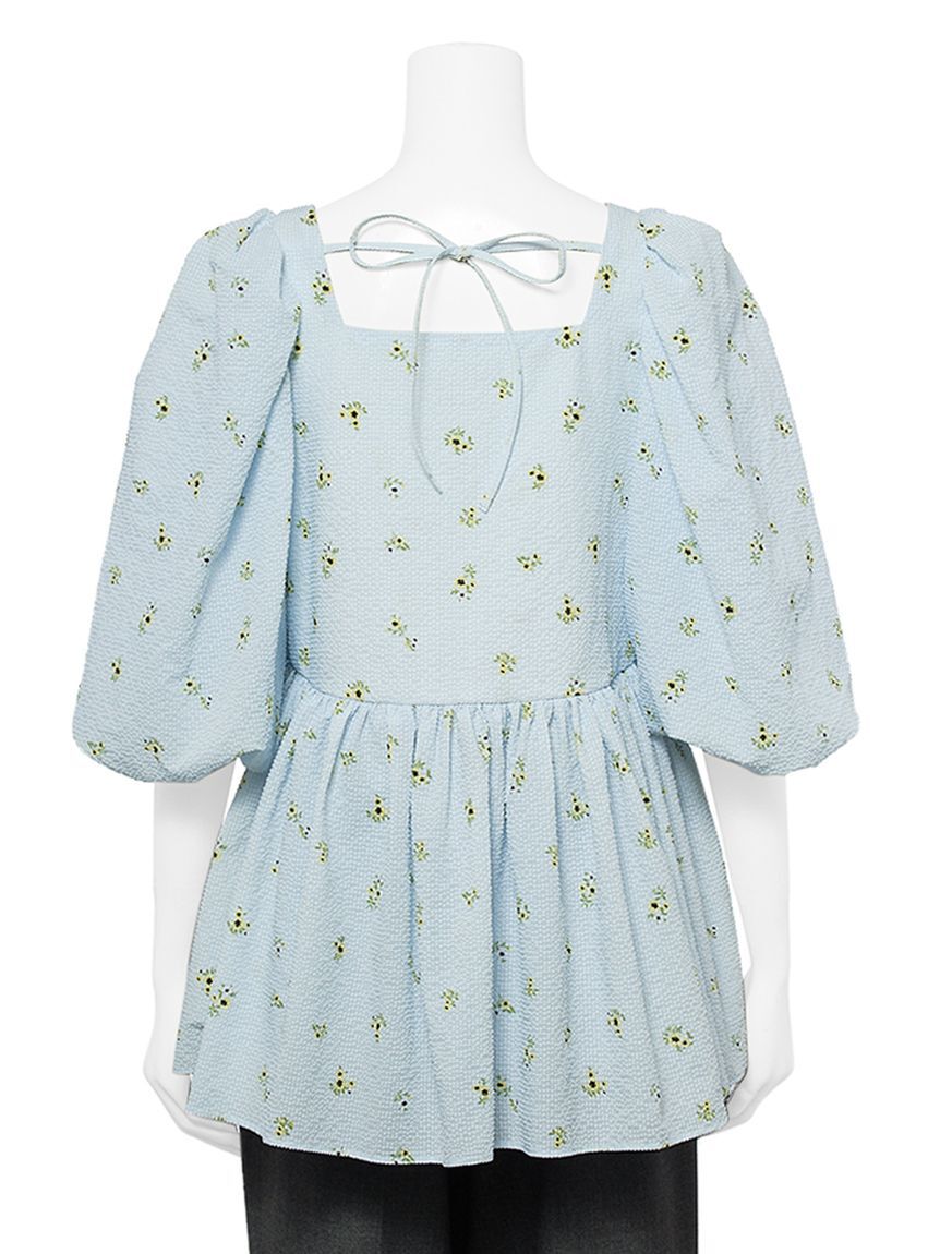 Mila Owen「バックリボンバルーンスリーブチュニック」|シャツ・ブラウス|