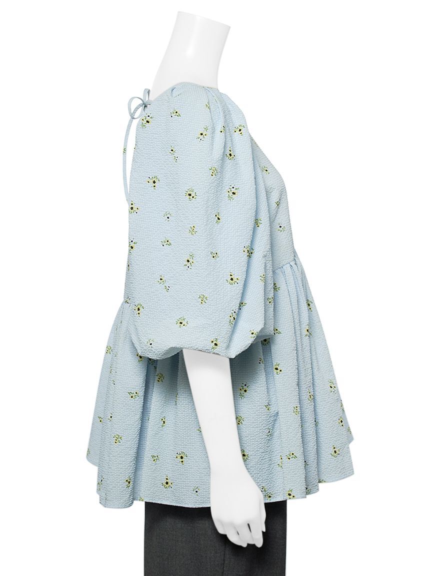 Mila Owen「バックリボンバルーンスリーブチュニック」|シャツ・ブラウス|