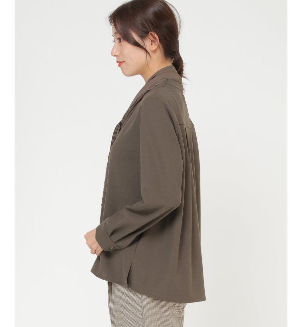 IKKA LOUNGE「プリーツタイ付きブラウス」|シャツ・ブラウス|