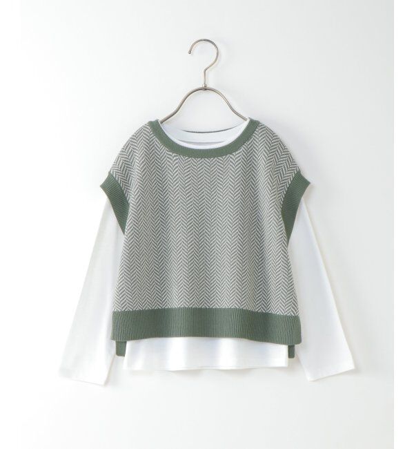 ikka kids「【キッズ】LKヘリンボンニットベストアンサンブル（120~160cm）」|その他|