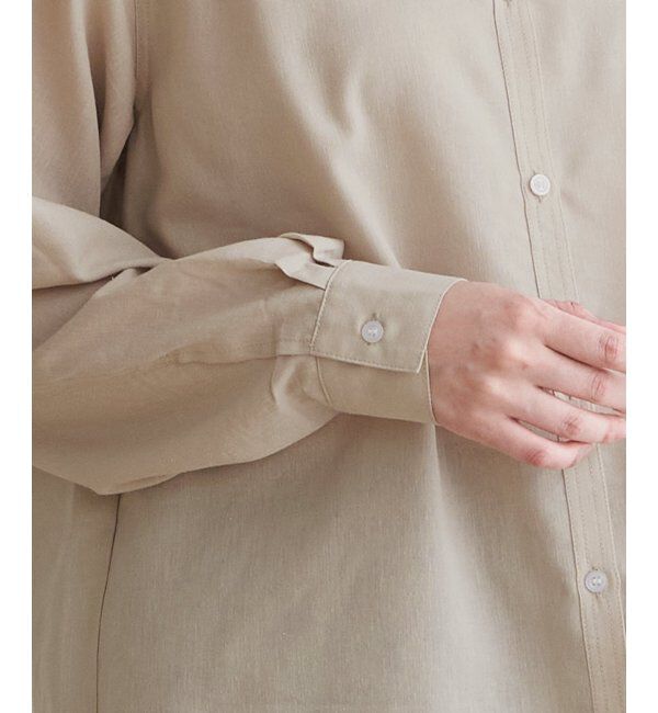 ikka「フレンチリネンMIX長袖シャツ」|シャツ・ブラウス|