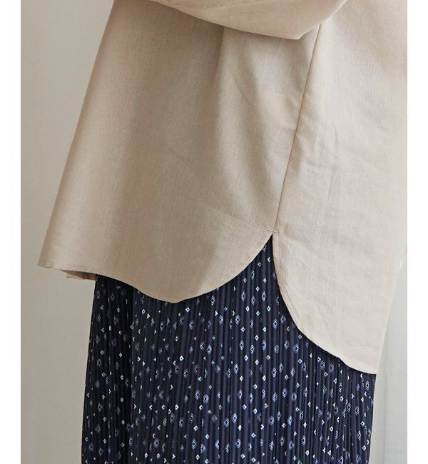 ikka「フレンチリネンMIX長袖シャツ」|シャツ・ブラウス|