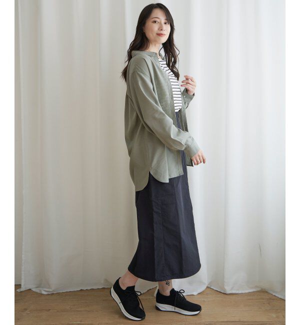 ikka「フレンチリネンMIX長袖シャツ」|シャツ・ブラウス|