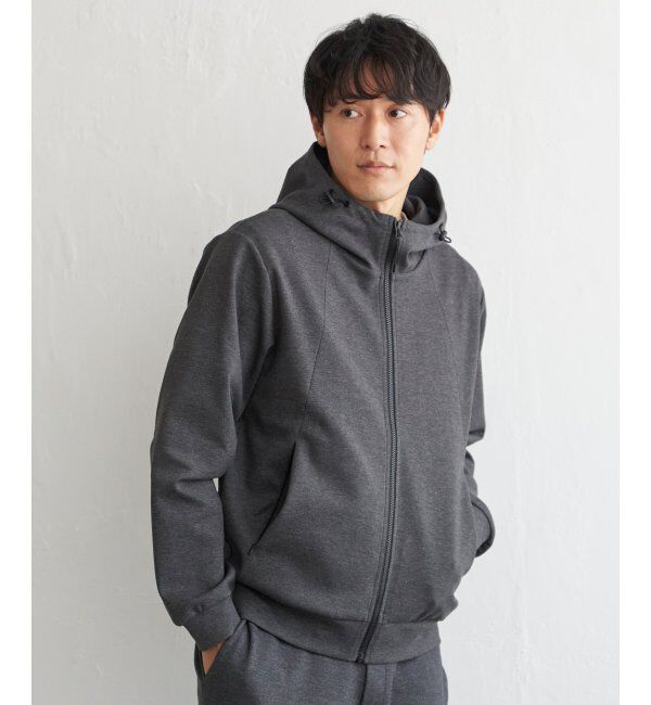 ikka「テックストレッチジップパーカー」|カーディガン|