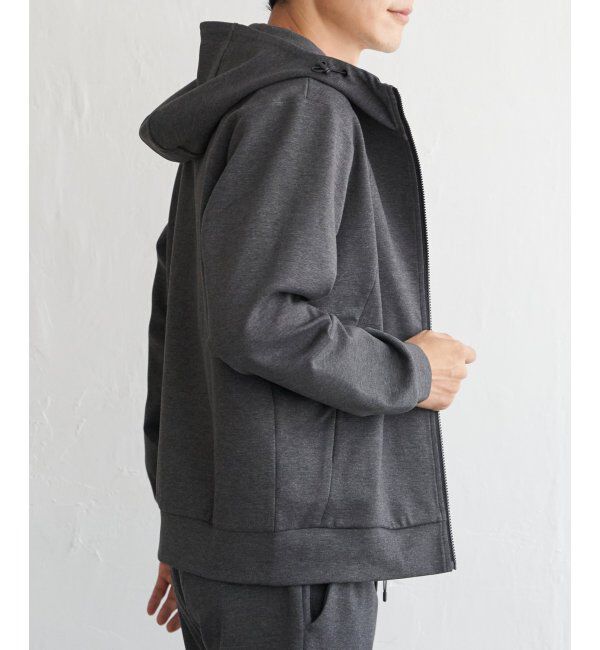 ikka「テックストレッチジップパーカー」|カーディガン|