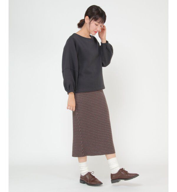 Lbc with Life「幾何学柄ジャガードニットスカート」|スカート|