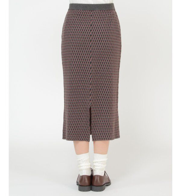 Lbc with Life「幾何学柄ジャガードニットスカート」|スカート|