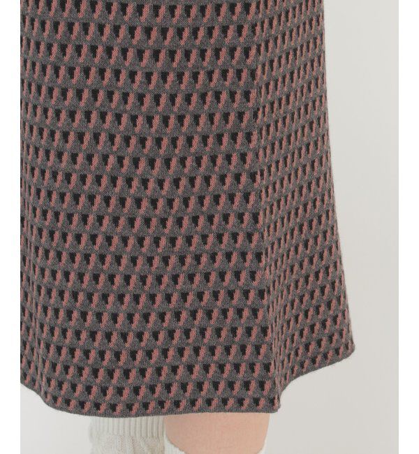 Lbc with Life「幾何学柄ジャガードニットスカート」|スカート|