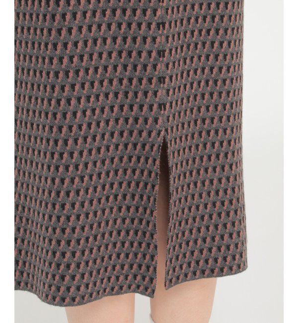 Lbc with Life「幾何学柄ジャガードニットスカート」|スカート|