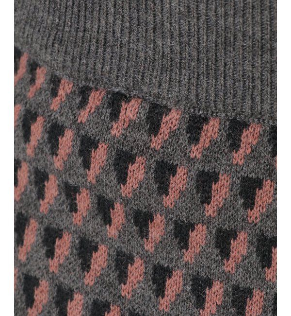 Lbc with Life「幾何学柄ジャガードニットスカート」|スカート|