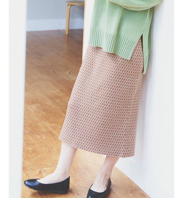 Lbc with Life「幾何学柄ジャガードニットスカート」|スカート|