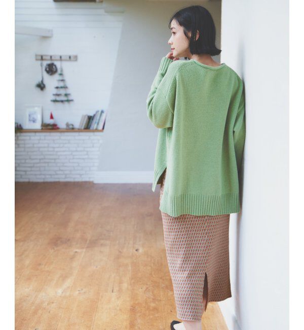 Lbc with Life「幾何学柄ジャガードニットスカート」|スカート|