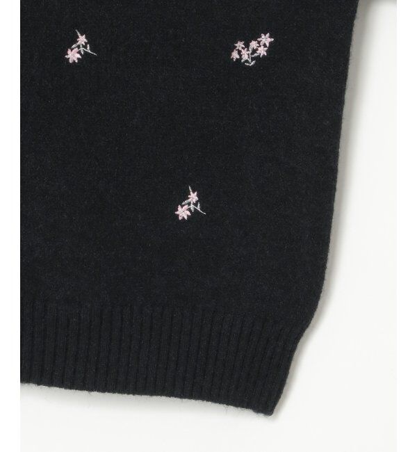 VENCE share style「アルパカタッチフラワー刺繍カーディガン」|カーディガン|