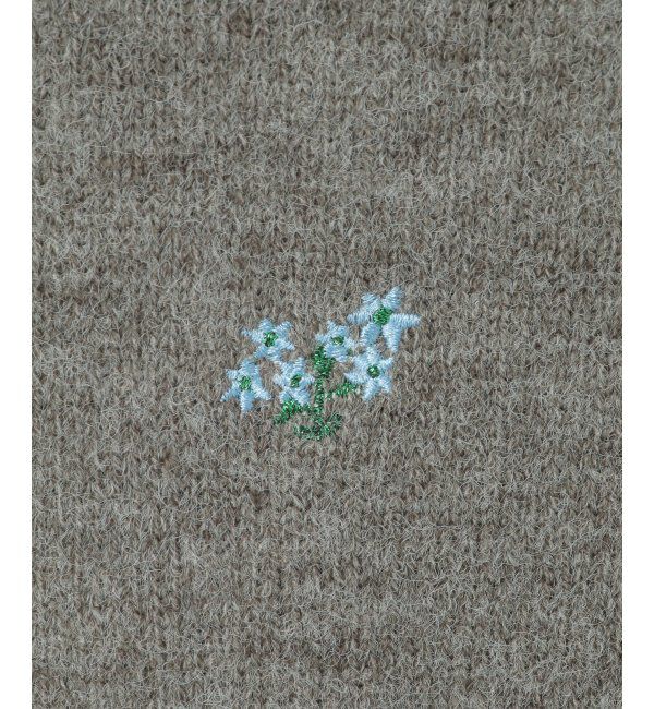 VENCE share style「アルパカタッチフラワー刺繍カーディガン」|カーディガン|