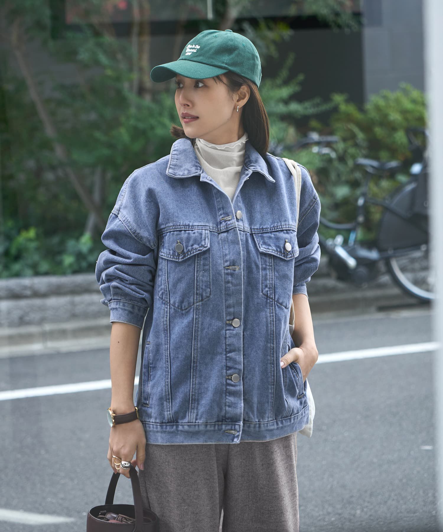 STYLE DELI「ゆったりフォルムハイブリーチGジャン」|デニムジャケット|ライトブルー