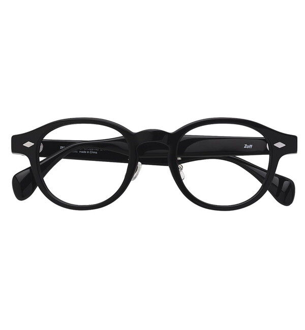  「ウェリントン型 メガネ｜黒縁 太縁フレーム 伊達メガネ 度付きメガネ レンズ交換券付き Zoff ゾフ」|メガネ|