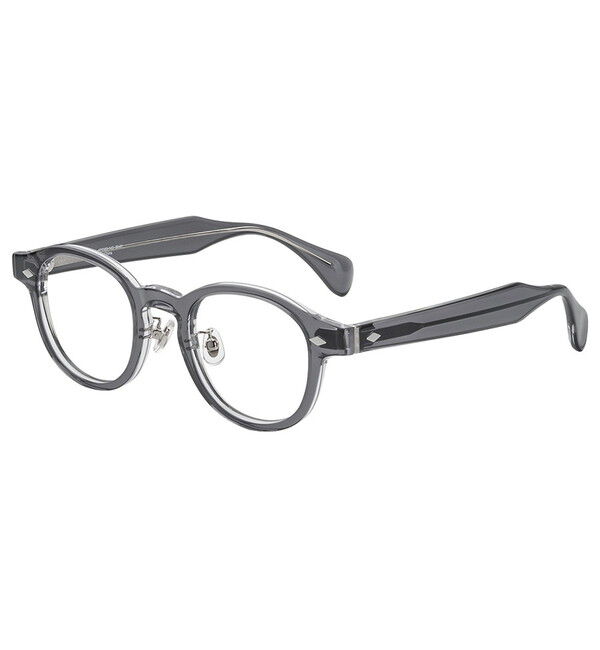  「ウェリントン型 メガネ｜黒縁 太縁フレーム 伊達メガネ 度付きメガネ レンズ交換券付き Zoff ゾフ」|メガネ|グレー