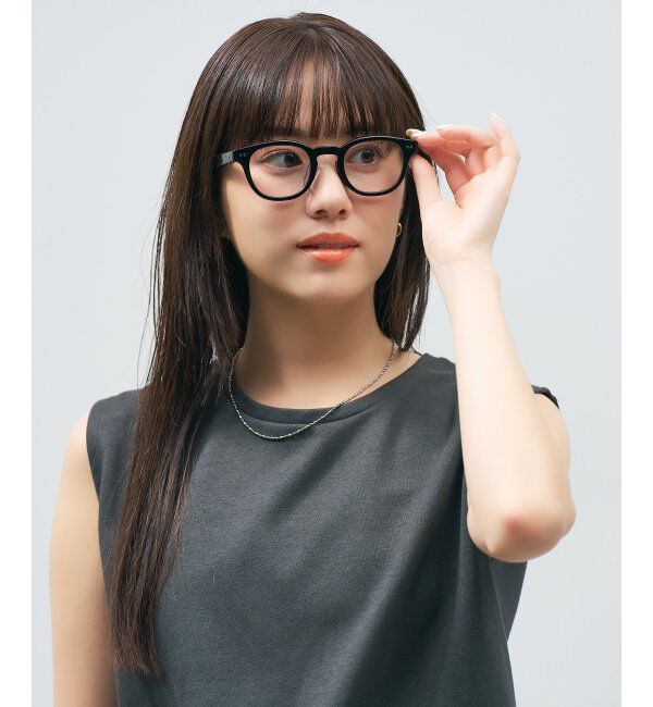 「Zoff｜STUDIO SEVEN｜ウェリントン型 メガネ 太縁フレーム 黒縁｜伊達メガネ 度付きメガネ レンズ交換券付」|メガネ|