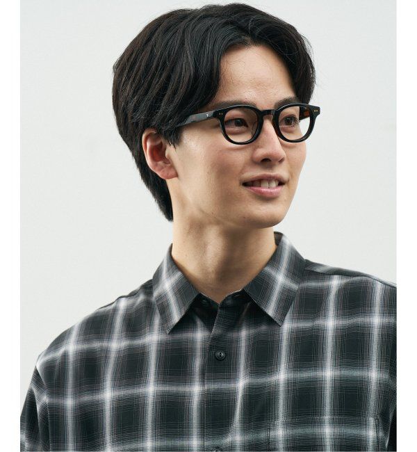  「Zoff｜STUDIO SEVEN｜ウェリントン型 メガネ 太縁フレーム 黒縁｜伊達メガネ 度付きメガネ レンズ交換券付」|メガネ|