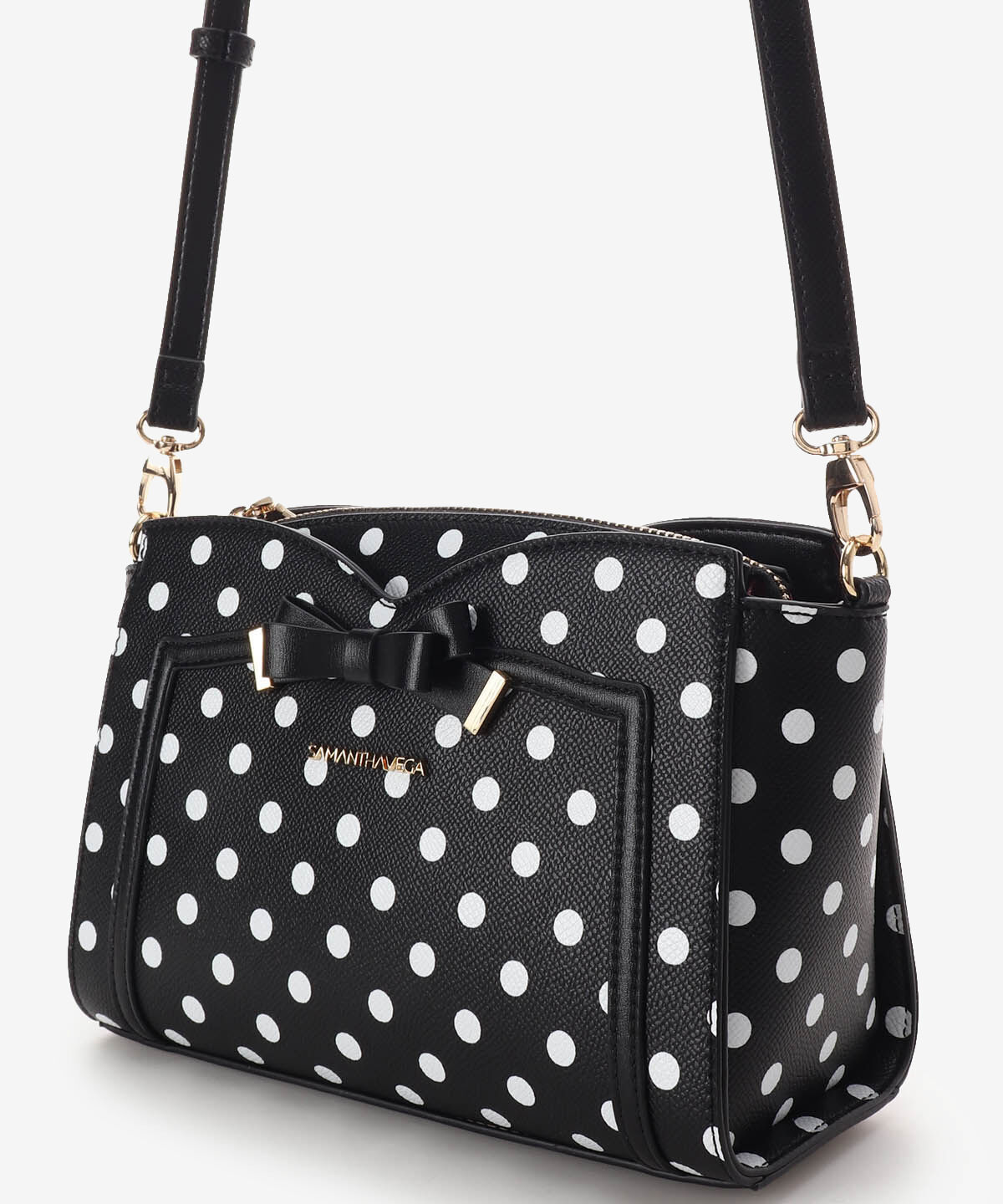 Samantha Vega「ソリッドリボンドットショルダーバッグ」|ショルダー・メッセンジャー|