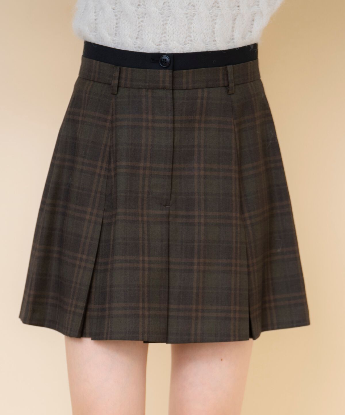 REDYAZEL「ボックスタックチェックスカート」|フレア|