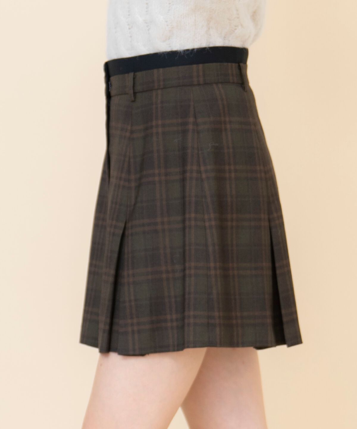 REDYAZEL「ボックスタックチェックスカート」|フレア|