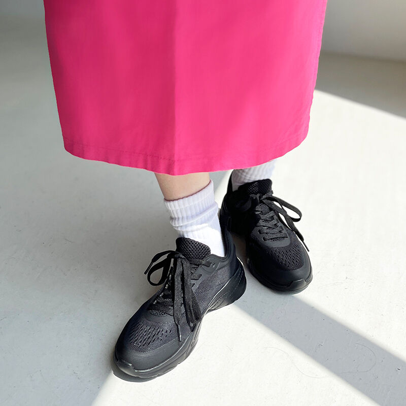 ORiental TRaffic「【アウトレット価格】シューレースハイテクスニーカー/OT3723 スニーカー 軽量」|スニーカー|BLACK