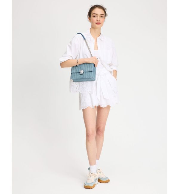 kate spade new york「デコ キルテッド デニム スエード チェーン ショルダー」|ショルダー・メッセンジャー|