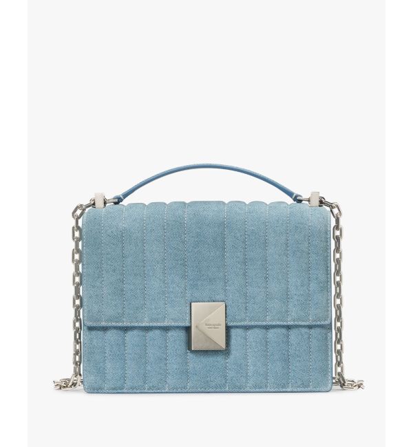 kate spade new york「デコ キルテッド デニム スエード チェーン ショルダー」|ショルダー・メッセンジャー|