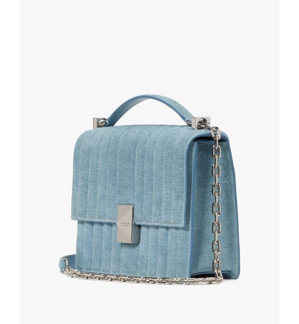 kate spade new york「デコ キルテッド デニム スエード チェーン ショルダー」|ショルダー・メッセンジャー|