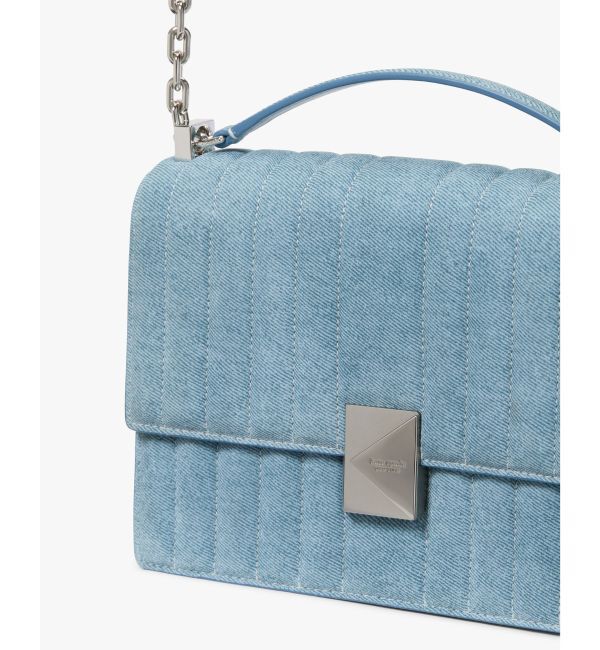 kate spade new york「デコ キルテッド デニム スエード チェーン ショルダー」|ショルダー・メッセンジャー|