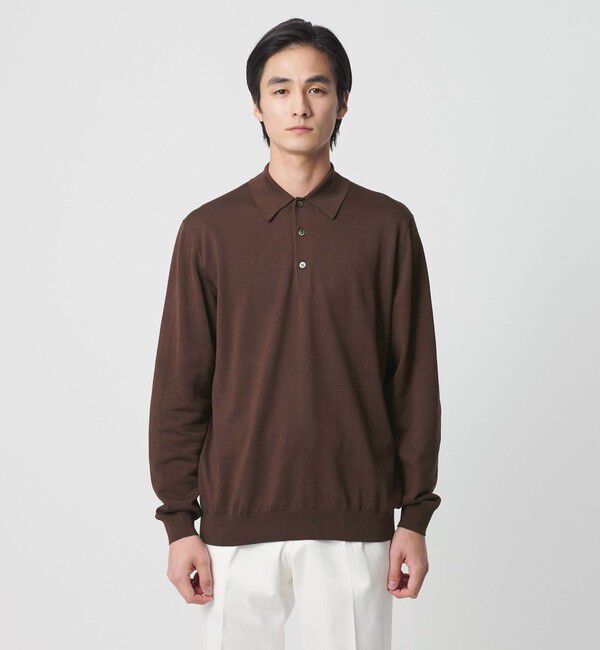 UNITED ARROWS「コットン ハイゲージ  ニットポロシャツ」|ニット・セーター|
