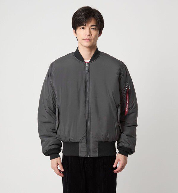 極美品 ALPHA MA-1 リバーシブル フライトジャケット XL グリーン 中古・古着通販】ALPHA (アルファ) MA-1ジャケット グリーン サイズ:XL