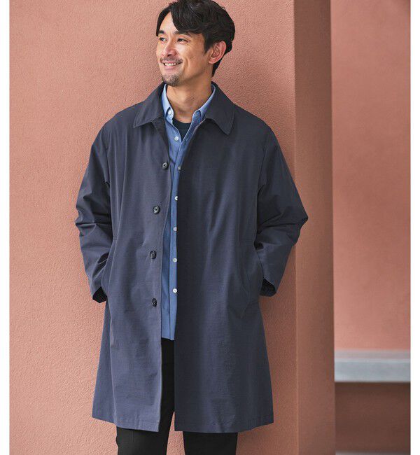 UNITED ARROWS ステンカラーコート/ネイビー/Mサイズ BEAUTY＆YOUTH UNITED ARROWS ステンカラーコート M ネイビー メンズ