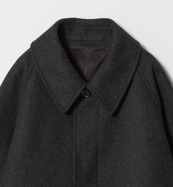 24AW Steven Alan 黒 L WL/CA バルマカーンコート Steven Alan＞ WL/CA バルカラー コート