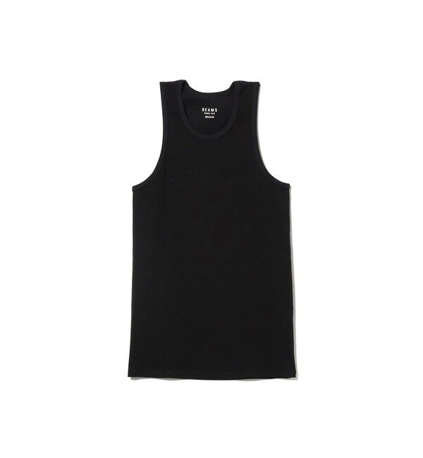 BEAMS「BEAMS / リブ タンクトップ」|タンクトップ|BLACK