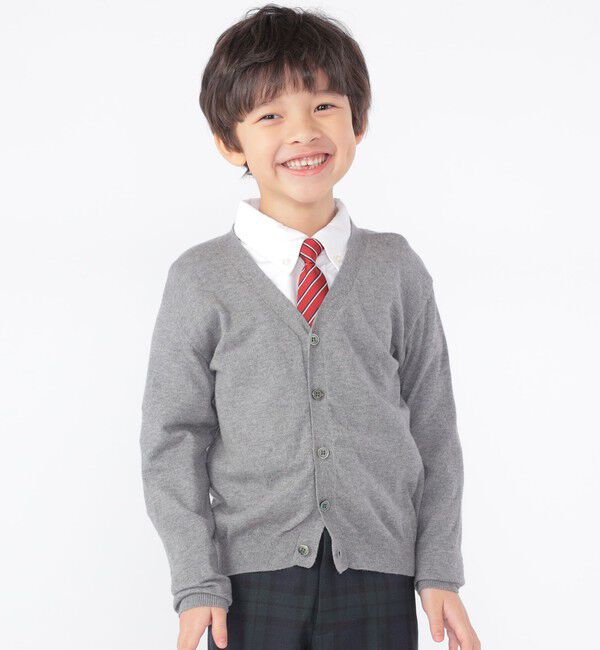 SHIPS KIDS「SHIPS KIDS:100～130cm / 14GG Vネック カーディガン」|カーディガン|