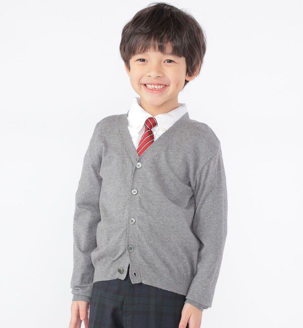 SHIPS KIDS「SHIPS KIDS:100～130cm / 14GG Vネック カーディガン」|カーディガン|